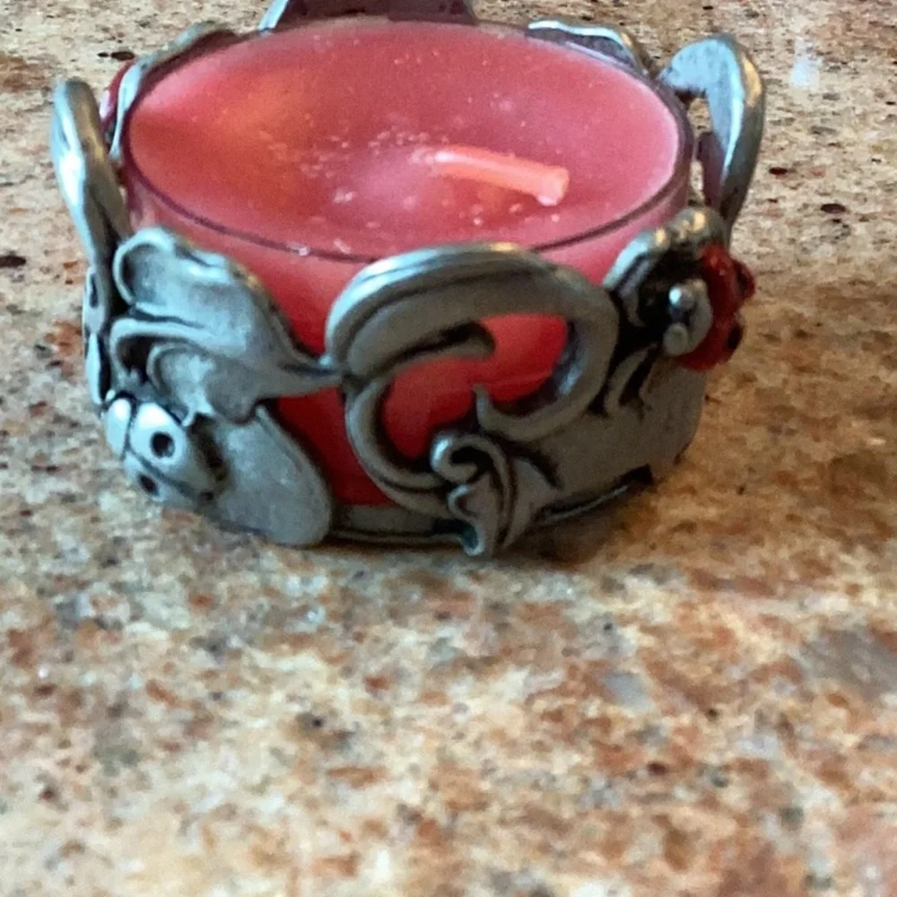 Vintage pewter tea light holders circa 1999